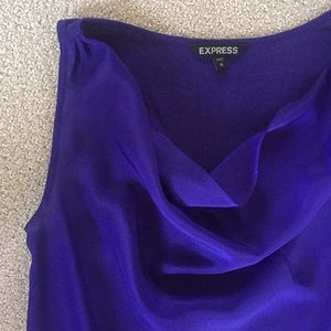 Purple cowl neck top